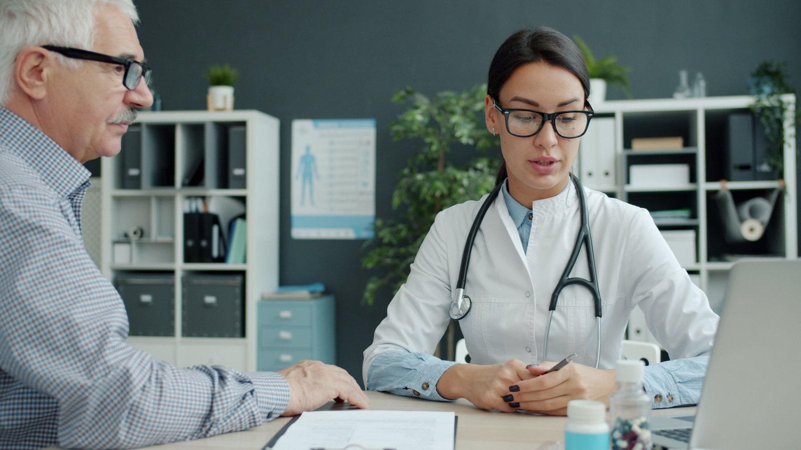 Doctor and patient during a consultation